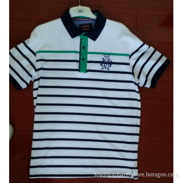 100% Cotton Yarn Dyed Short Sleeve Polo Shirts